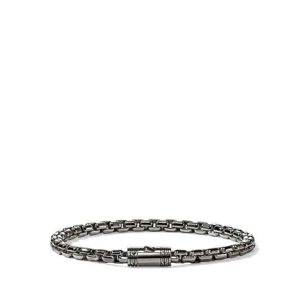 John Hardy Classic Chain Black Rhodium Box Chain Bracelet