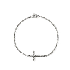 John Hardy Essentials Silver Cross 2mm Chain Bracelet