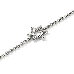 John Hardy Essential Star of David 2mm Silver Chain Bracelet