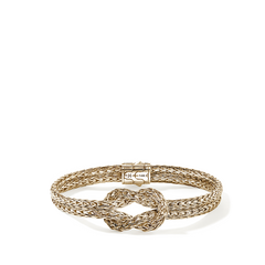 John Hardy Love Knot 7mm Gold Double Row Bracelet
