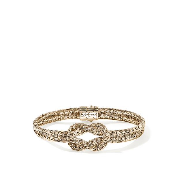 John Hardy Love Knot 7mm Gold Double Row Bracelet