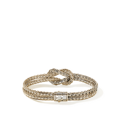John Hardy Love Knot 7mm Gold Double Row Bracelet