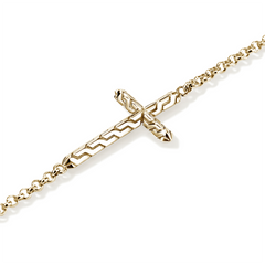 John Hardy Essentials Cross 2mm Chain Bracelet