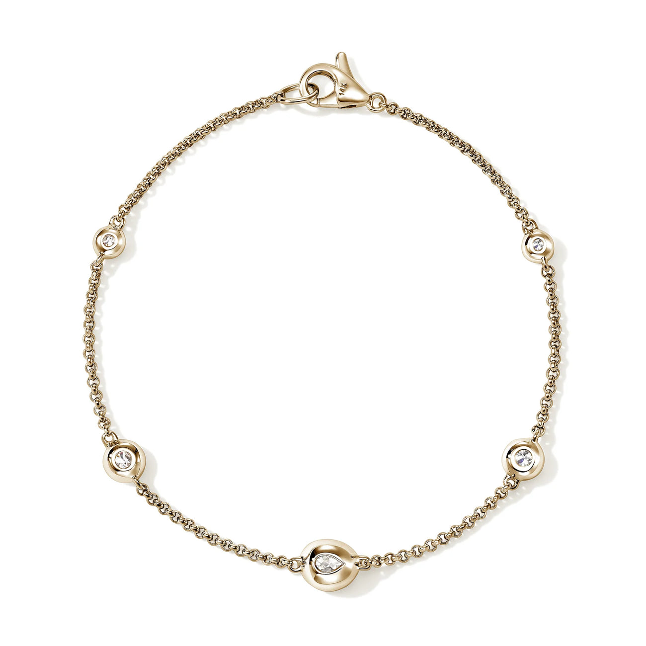 John Hardy Lovestruck Lab Grown Diamond Station Bracelet