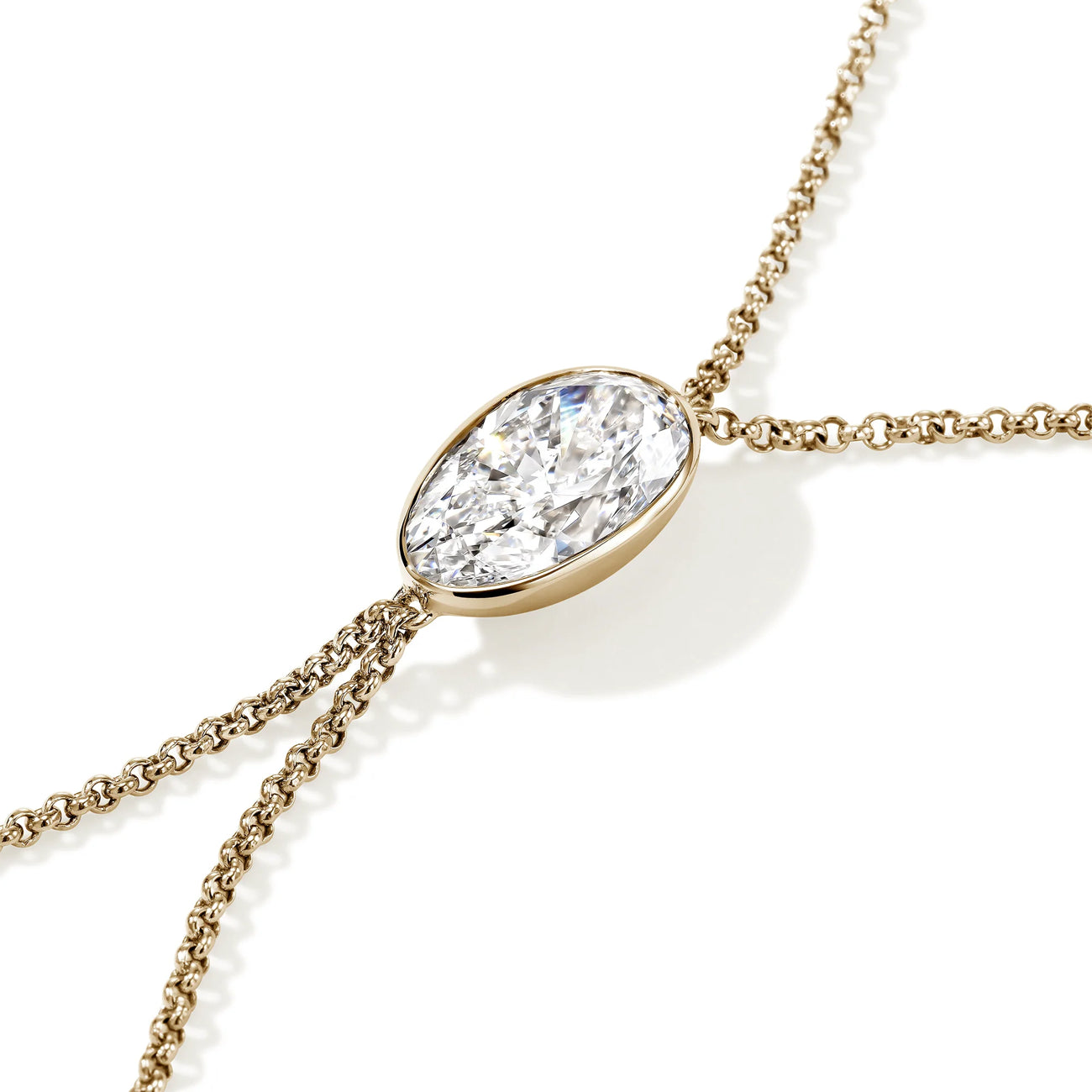John Hardy Lovestruck Lab Grown Diamond, Gold Hand Chain