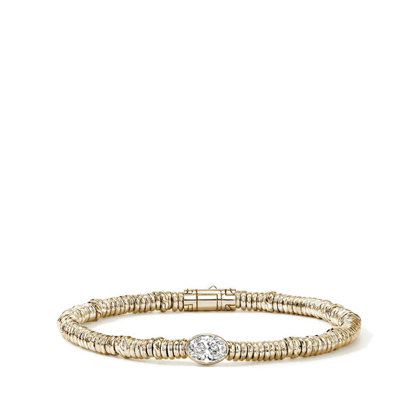 John Hardy Lovestruck Gold Heishi Lab Grown Diamond Bracelet