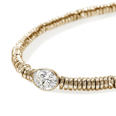 John Hardy Lovestruck Gold Heishi Lab Grown Diamond Bracelet