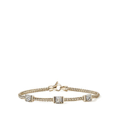 John Hardy Icon Stud Silver Diamond 2.5mm Bracelet