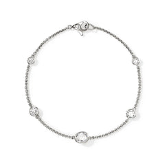 John Hardy Lovestruck Lab Grown Diamond Station Silver Bracelet