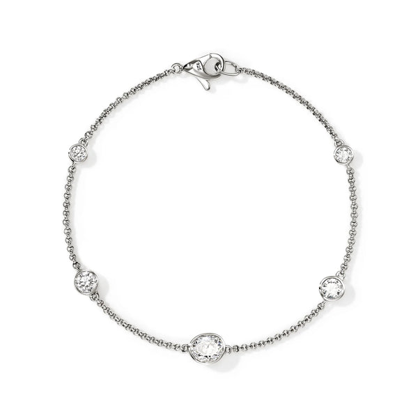 John Hardy Lovestruck Lab Grown Diamond Station Silver Bracelet