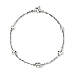 John Hardy Lovestruck Lab Grown Diamond Station Silver Bracelet
