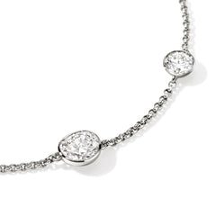 John Hardy Lovestruck Lab Grown Diamond Station Silver Bracelet