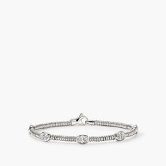 John Hardy Lovestruck Heishi Five Station Diamond Bracelet