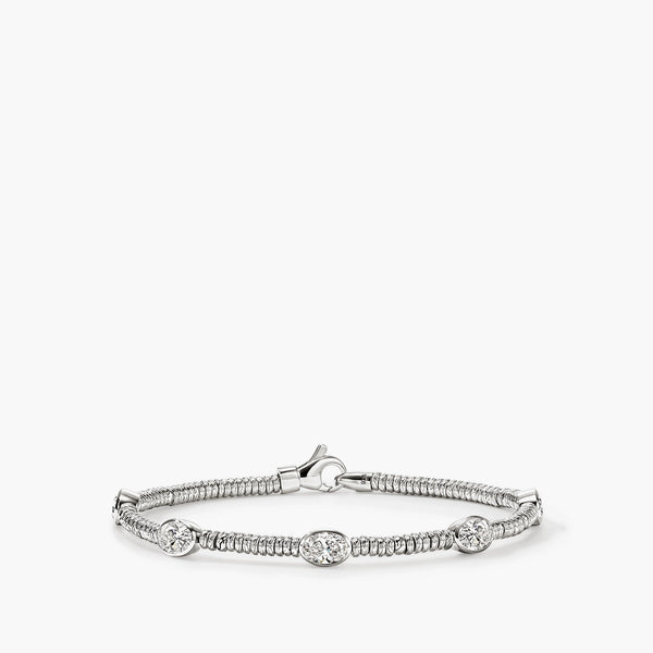 John Hardy Lovestruck Heishi Five Station Diamond Bracelet