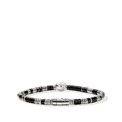 John Hardy Lovestruck Onyx and Lab Grown Diamond Heishi Bracelet