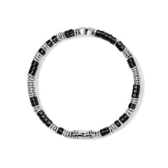John Hardy Lovestruck Onyx and Lab Grown Diamond Heishi Bracelet