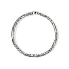 John Hardy Lovestruck Silver Heishi Lab Grown Diamond Bracelet