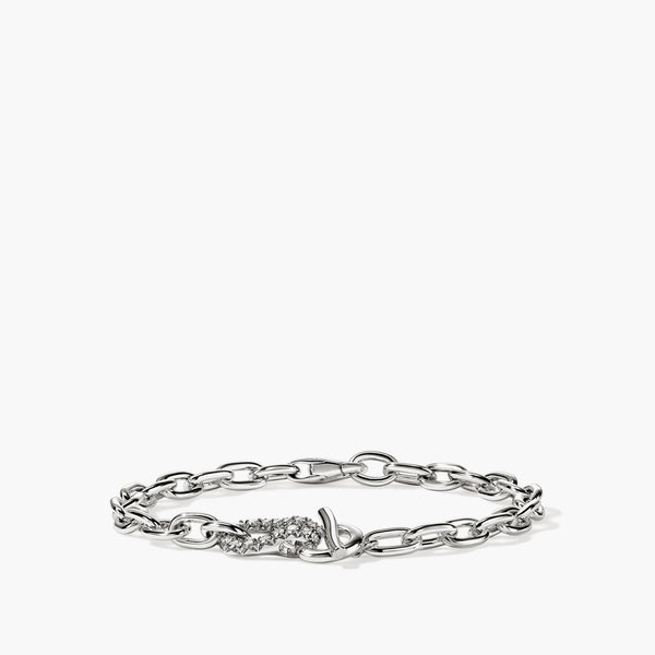 John Hardy Surf Bracelet with Diamond Pave Station