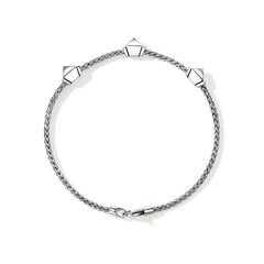 John Hardy Icon Stud Silver Diamond 2.5mm Bracelet