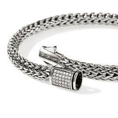 John Hardy Icon Silver 5mm Diamond Pavé Bracelet