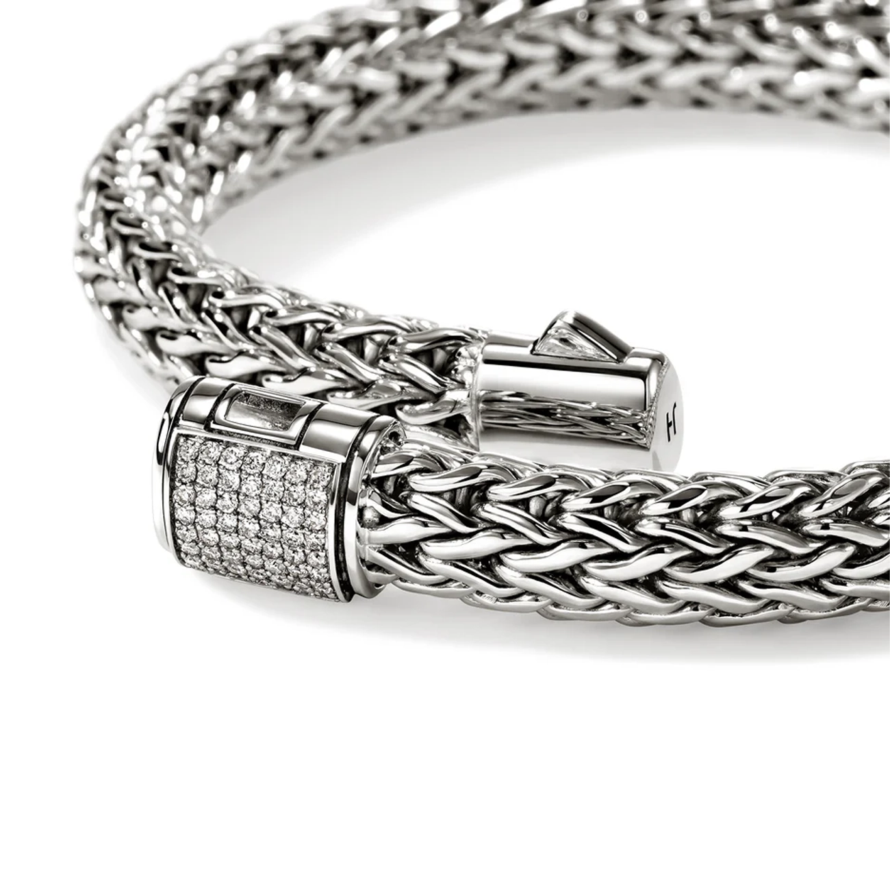 John Hardy Icon Silver 7.5mm Diamond Pavé Bracelet