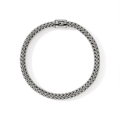 John Hardy Icon Silver 7.5mm Diamond Pavé Bracelet