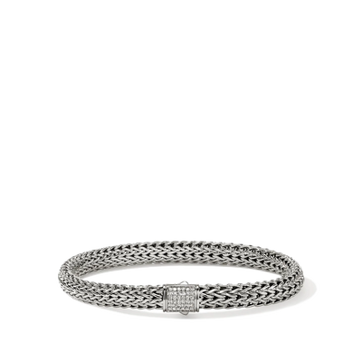 John Hardy Icon Silver 6.5mm Diamond Pavé Bracelet - John Hardy  product