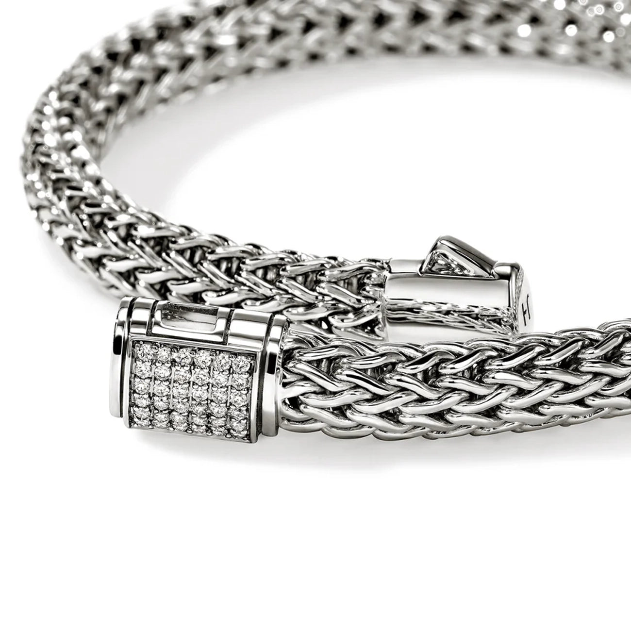 John Hardy Icon Silver 6.5mm Diamond Pavé Bracelet