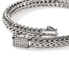John Hardy Icon Silver 6.5mm Diamond Pavé Bracelet