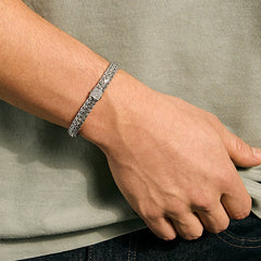 John Hardy Icon Silver 6.5mm Diamond Pavé Bracelet