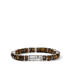 John Hardy Heishi Tiger Eye 8mm Beaded Bracelet