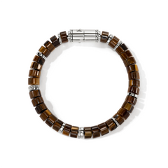 John Hardy Heishi Tiger Eye 8mm Beaded Bracelet