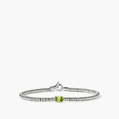 John Hardy Silver 2.5mm Heishi Bracelet with Peridot - John Hardy product