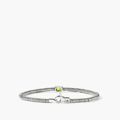 John Hardy Silver 2.5mm Heishi Bracelet with Peridot