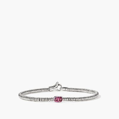 John Hardy Silver 2.5mm Heishi Bracelet with Rhodolite - John Hardy product