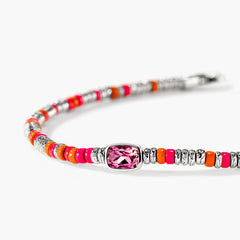John Hardy 2.5mm Heishi Gem Bracelet with Rhodolite