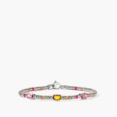John Hardy 2.5mm Heishi Three Gem Bracelet in Citrine