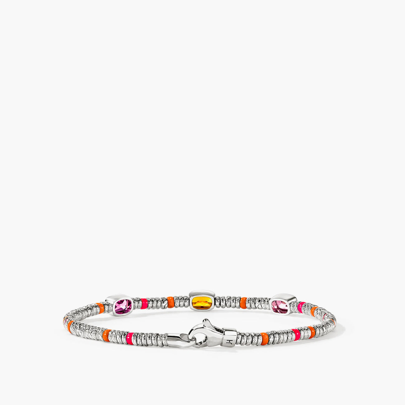 John Hardy 2.5mm Heishi Three Gem Bracelet in Citrine