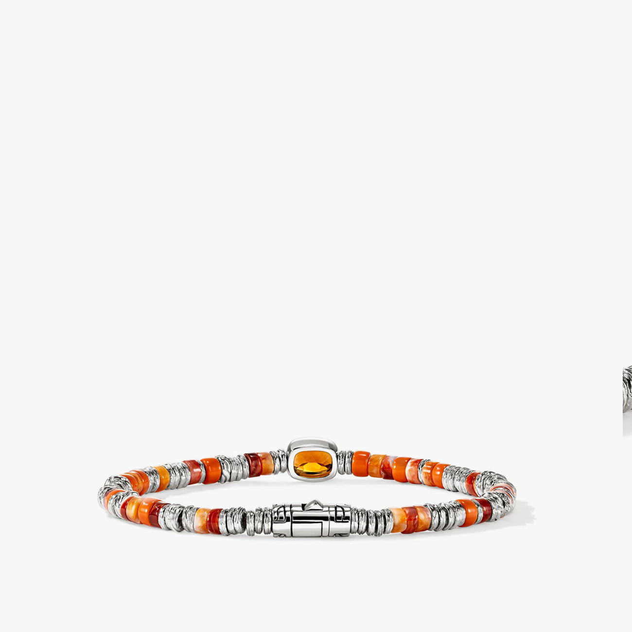 John Hardy 4mm Heishi Gem Bracelet in Orange Citrine