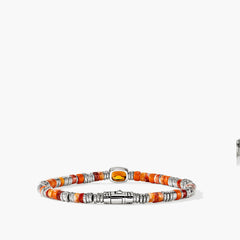 John Hardy 4mm Heishi Gem Bracelet in Orange Citrine