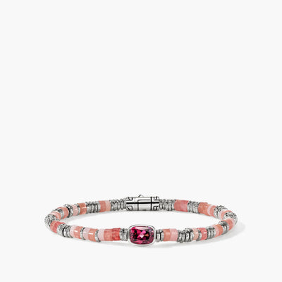 John Hardy Heishi Gem 4mm Rhodolite Bracelet - John Hardy product
