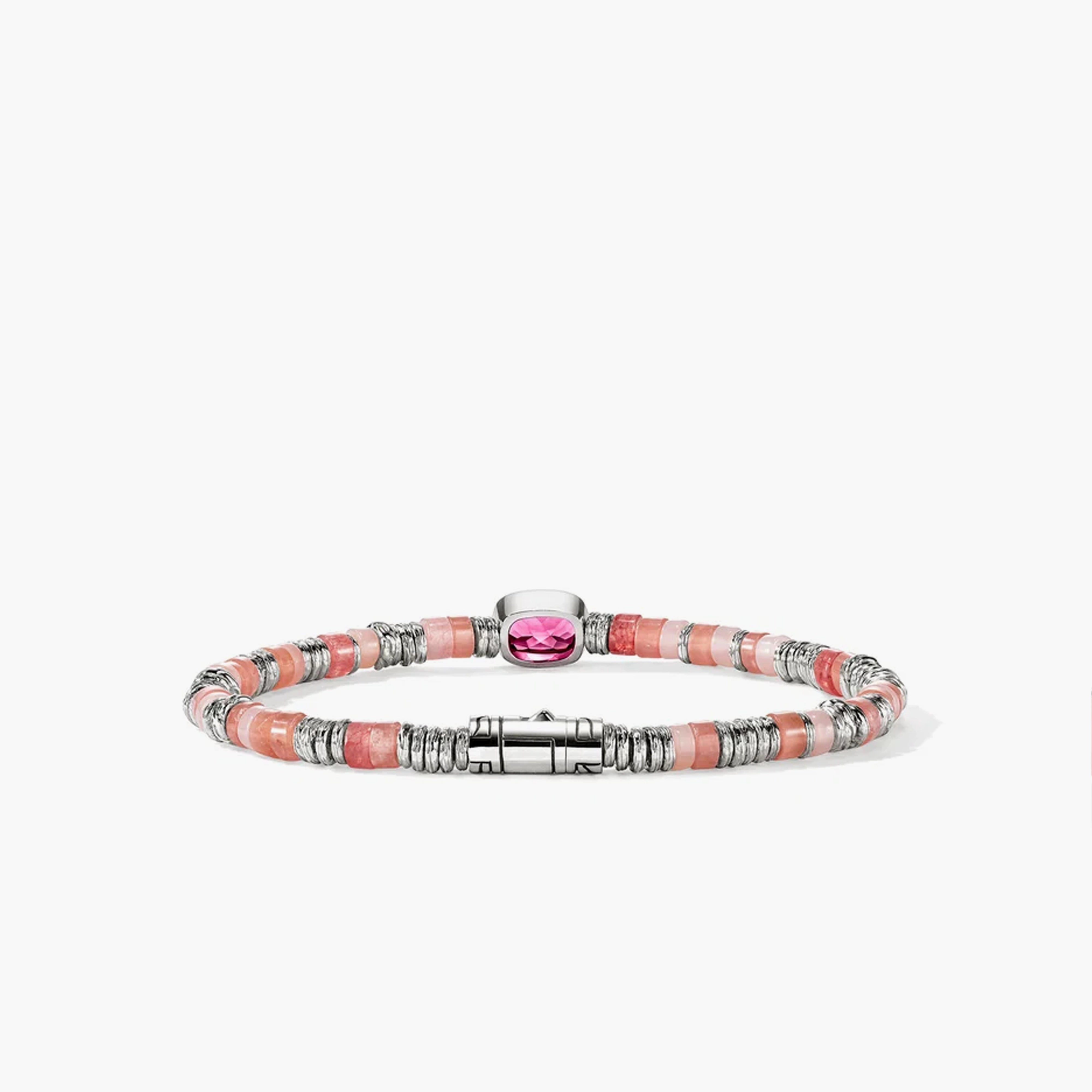 John Hardy Heishi Gem 4mm Rhodolite Bracelet