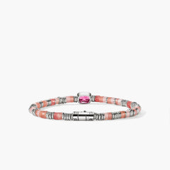 John Hardy Heishi Gem 4mm Rhodolite Bracelet