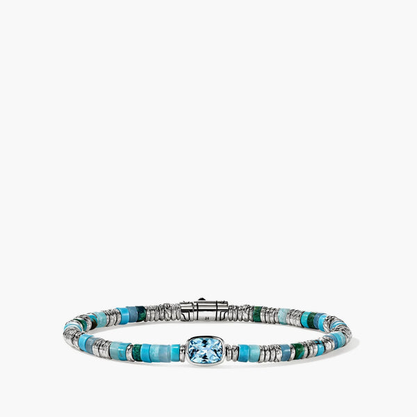 John Hardy Heishi Gem 4mm Topaz Bracelet