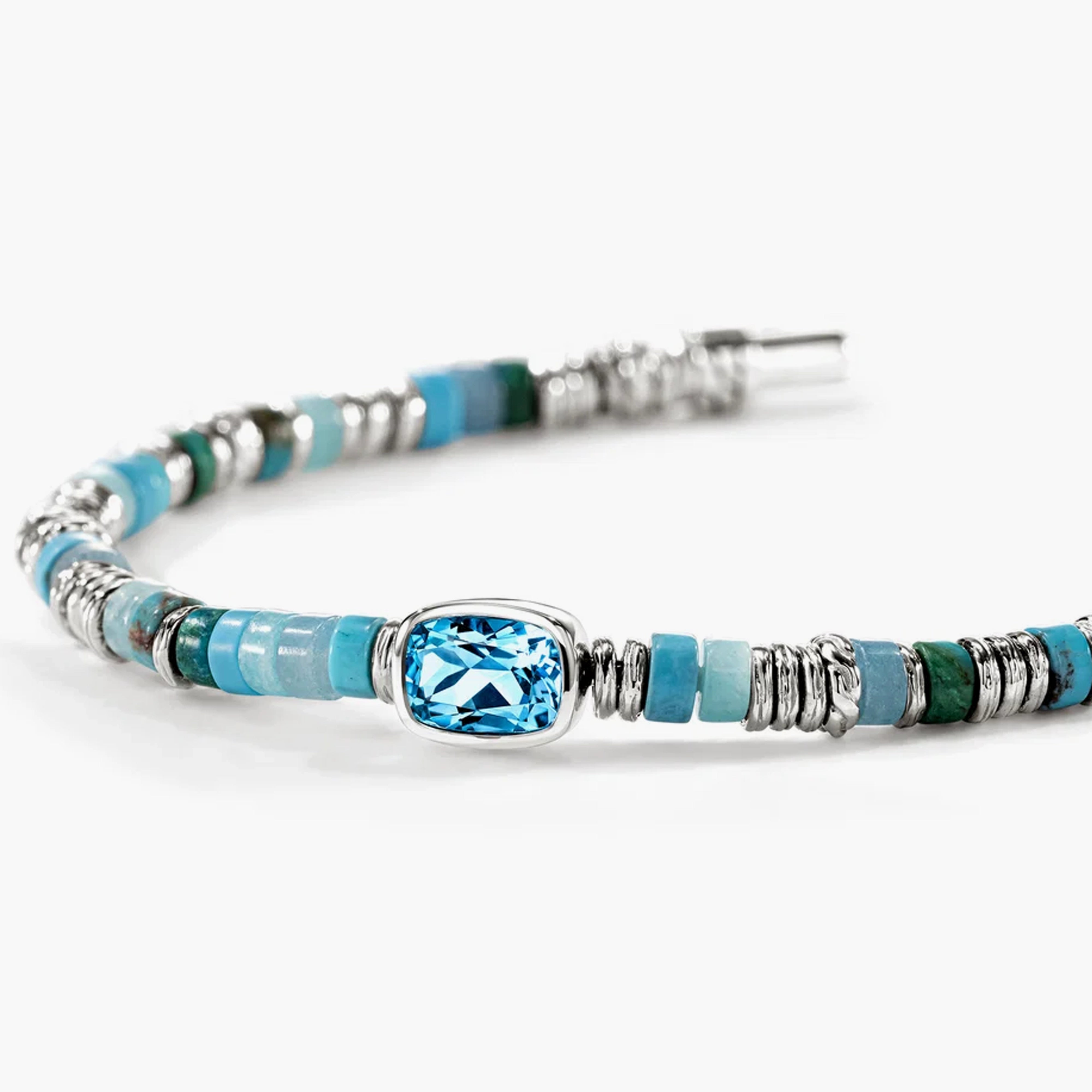 John Hardy Heishi Gem 4mm Topaz Bracelet