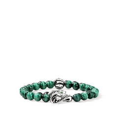 John Hardy Legends Malachite 8mm Beaded Bracelet