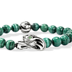 John Hardy Legends Malachite 8mm Beaded Bracelet