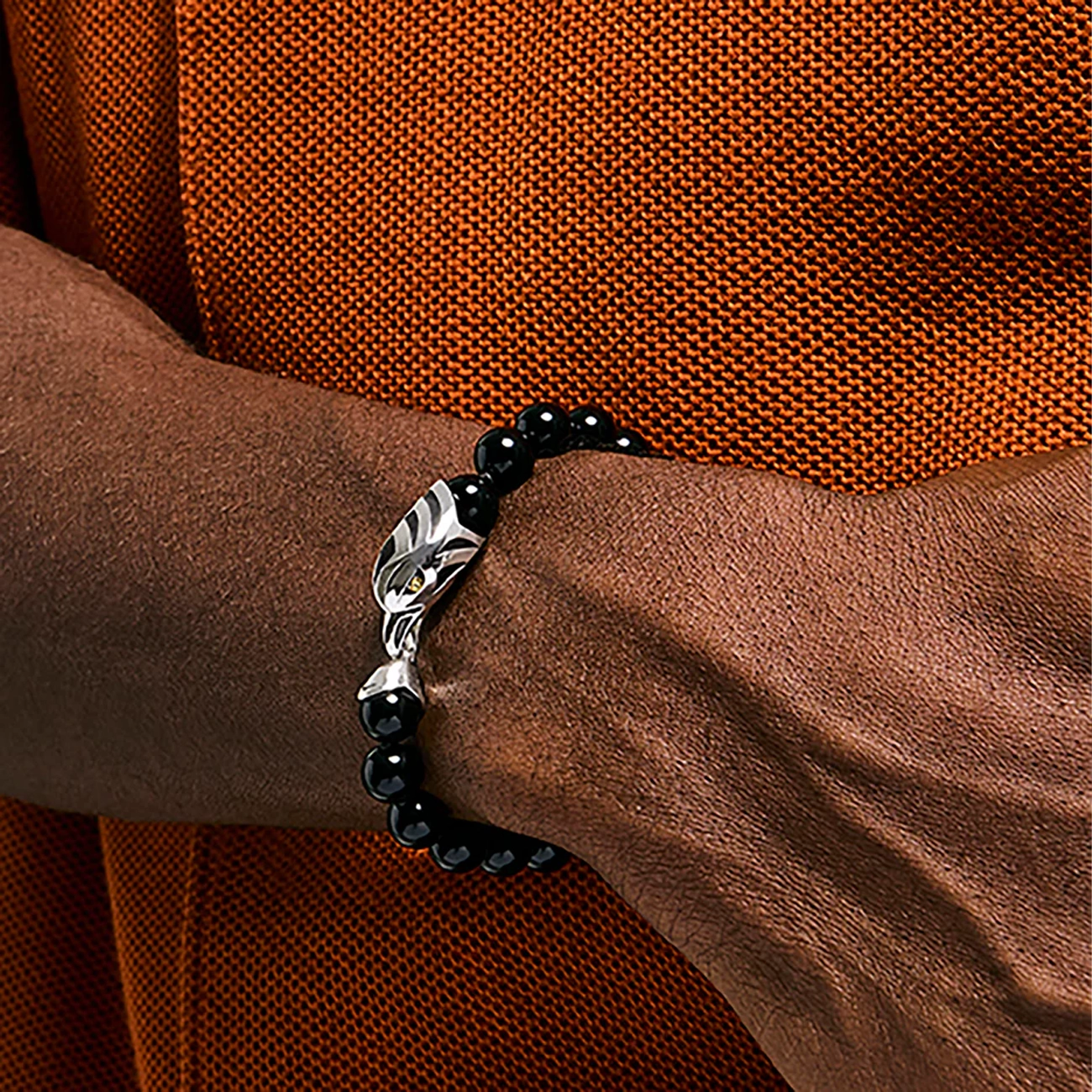 John Hardy Legends Onyx Eagle 8mm Beaded Bracelet
