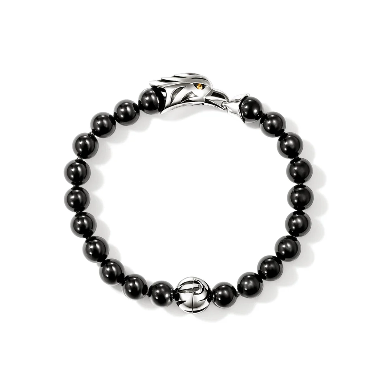 John Hardy Legends Onyx Eagle 8mm Beaded Bracelet