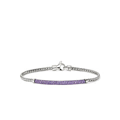 John Hardy Essentials Amethyst 2.5mm Silver Bracelet
